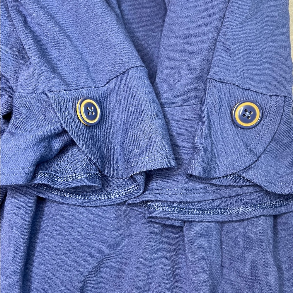 Matilda Jane Blue Hooded Top with Floral Details Women's Size Large - Picture 8 of 8